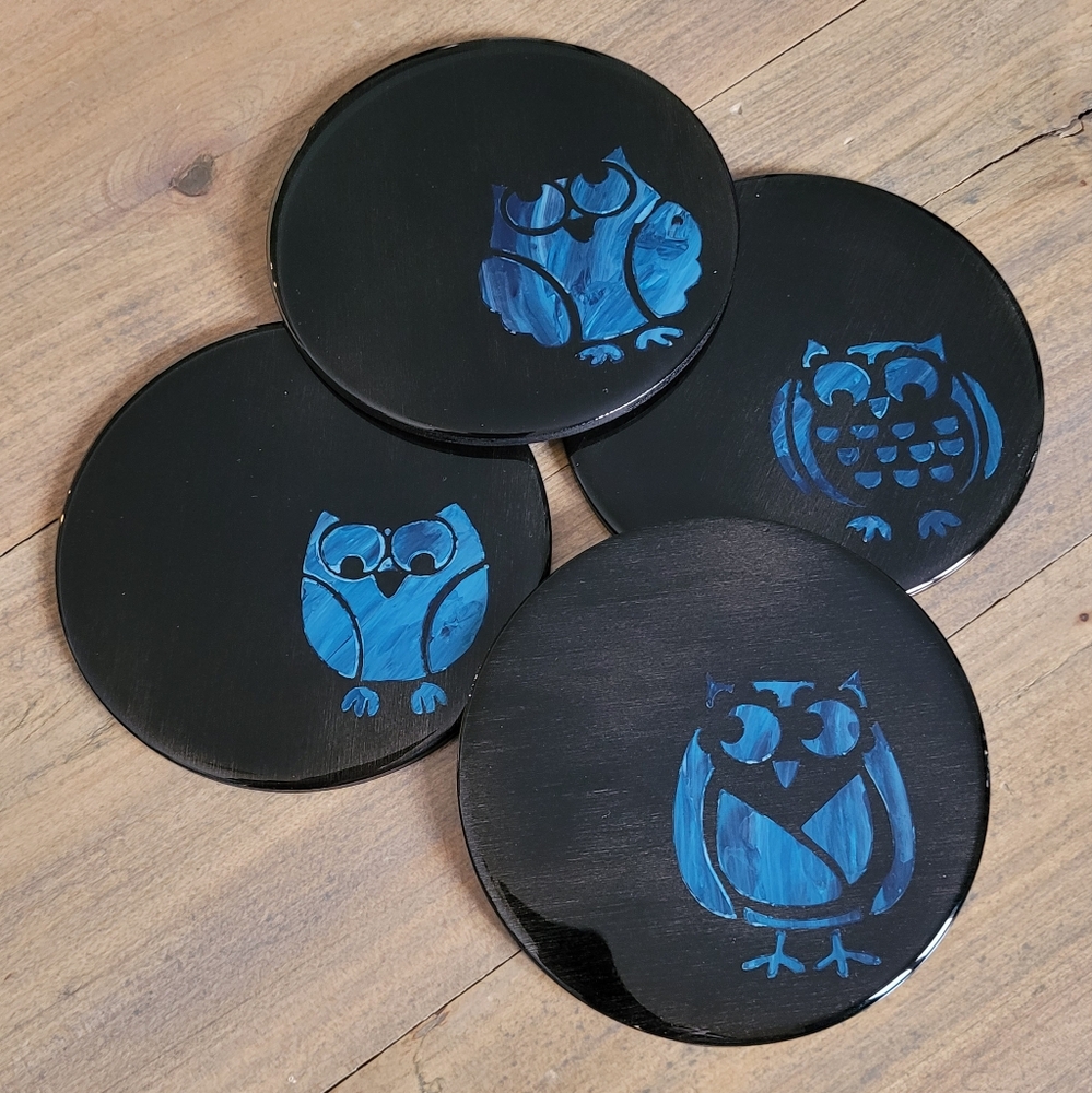 Owl Coaster Set - Picture 1 of 2